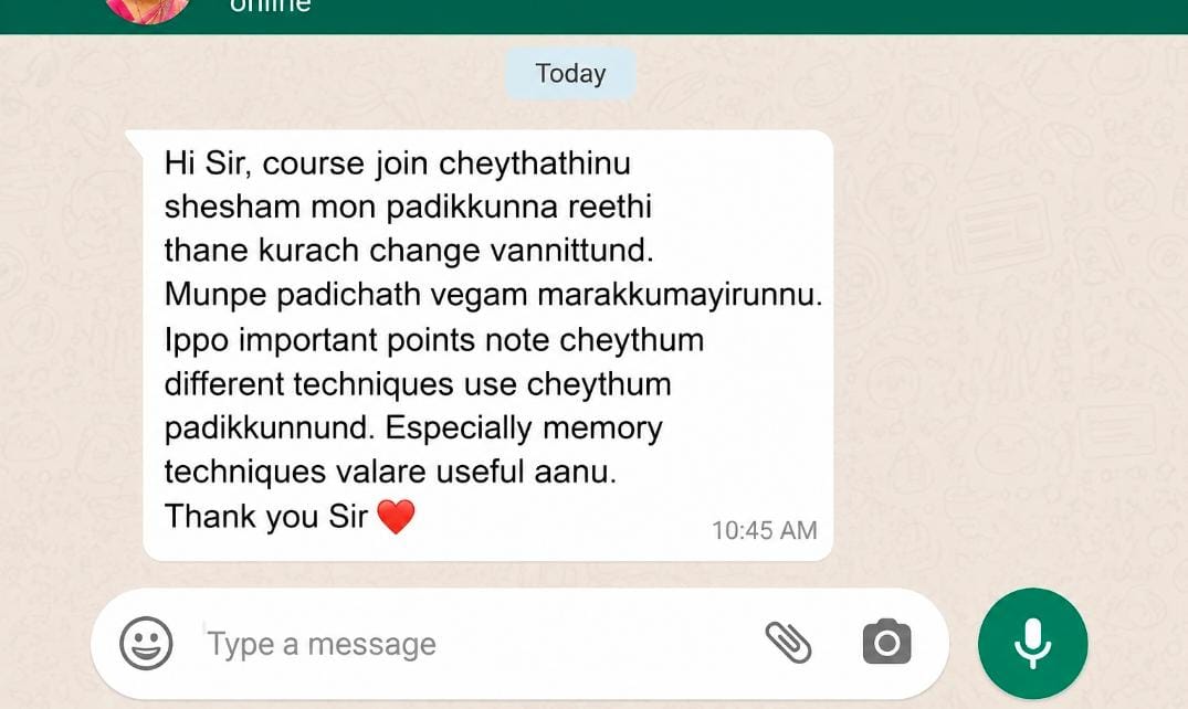 Parent feedback about improved memory and note-taking